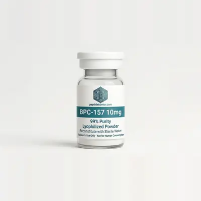 BPC-157 10 mg research vial, ≥ 99.4% HPLC purity